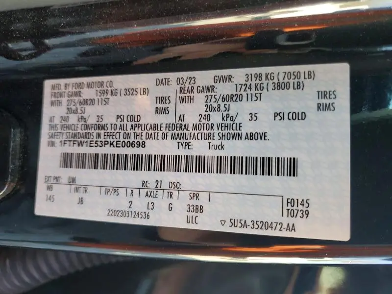 2023 FORD F150 SUPERCREW  