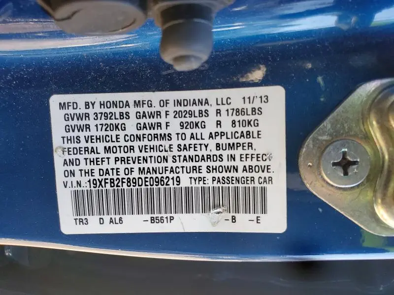 2013 HONDA CIVIC EX  
