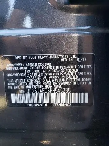 2017 SUBARU FORESTER 2.5I PREMIUM  