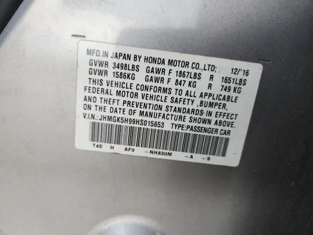 2017 HONDA FIT EX