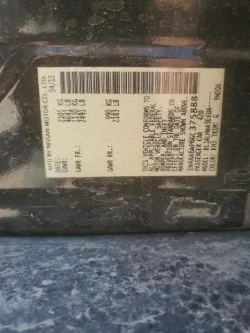 2016 NISSAN MAXIMA 3.5S  