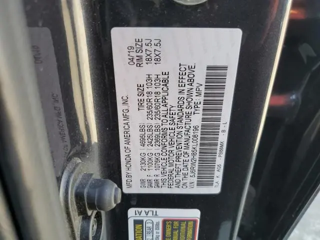 2019 HONDA CR-V EXL  