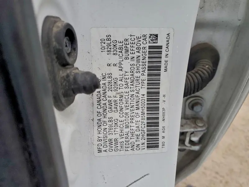 2021 HONDA CIVIC SPORT  