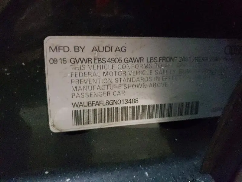 2016 AUDI A4 PREMIUM S-LINE  