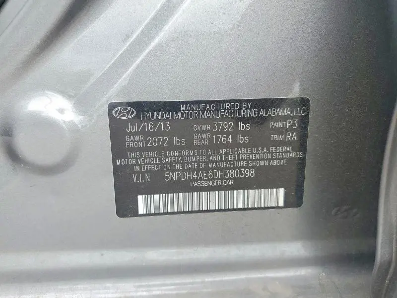 2013 HYUNDAI ELANTRA GLS  