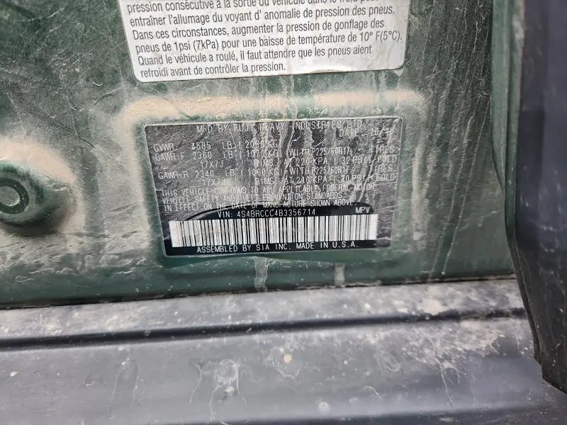 2011 SUBARU OUTBACK 2.5I PREMIUM  