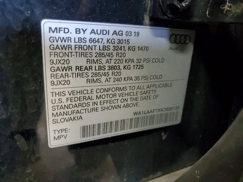 2019 AUDI Q7 PREMIUM PLUS  