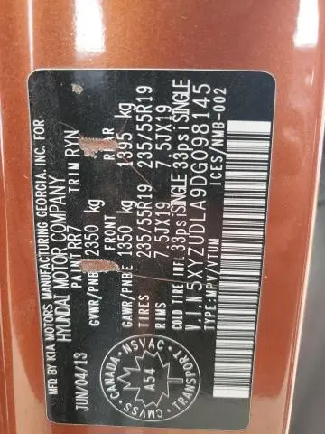 2013 HYUNDAI SANTA FE SPORT   