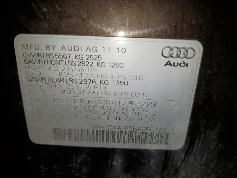 2011 AUDI Q5 PREMIUM PLUS  