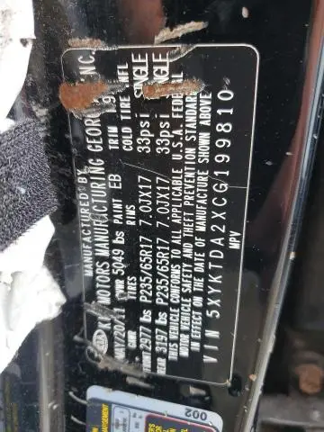 2012 KIA SORENTO BASE  