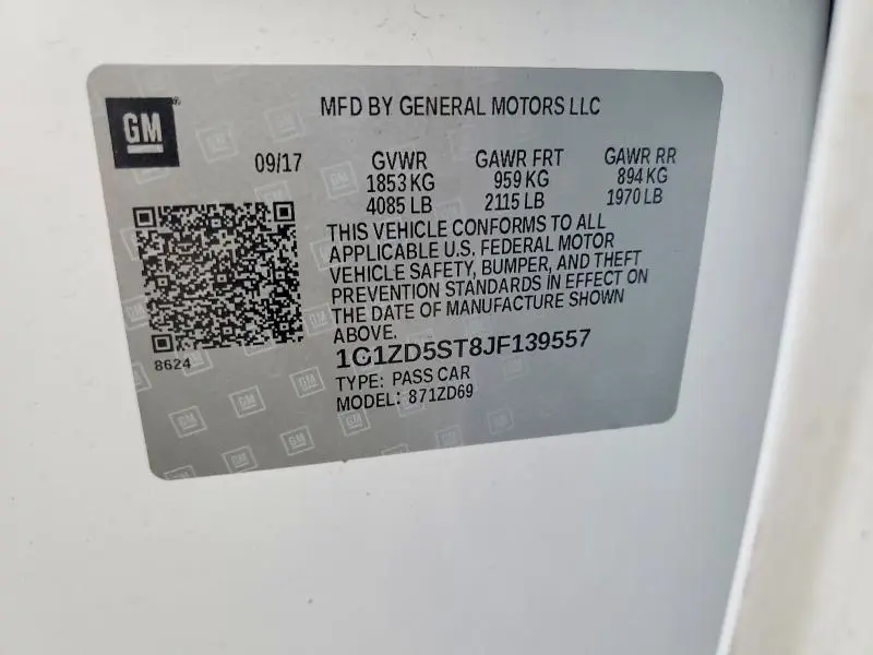 2018 CHEVROLET MALIBU LT  