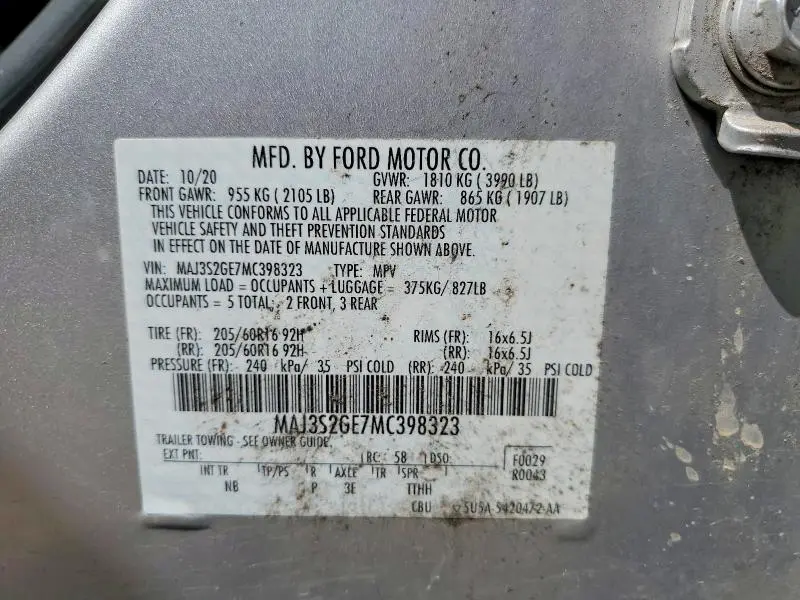 2021 FORD ECOSPORT SE  