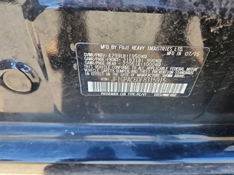 2015 SUBARU IMPREZA PREMIUM  