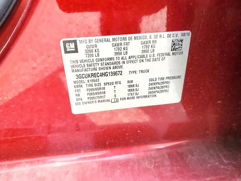 2017 CHEVROLET SILVERADO K1500 LT  