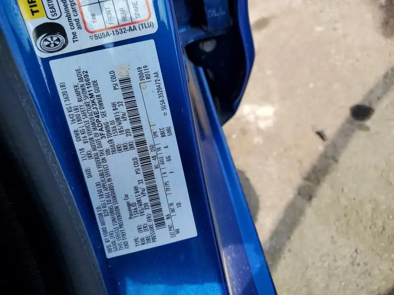 2019 FORD FIESTA SE  