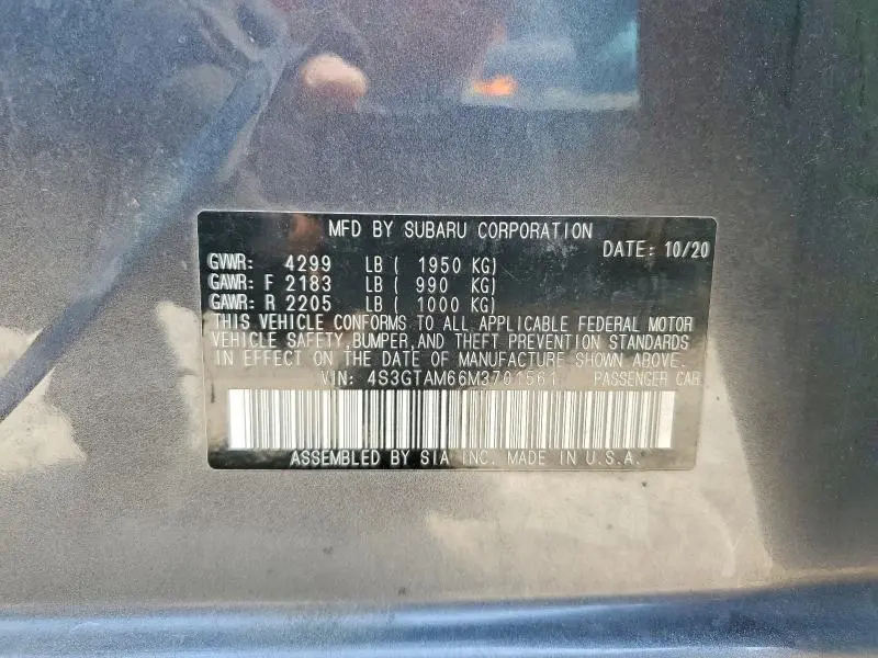 2021 SUBARU IMPREZA SPORT  