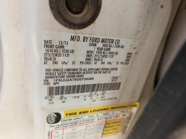 2016 FORD EXPEDITION LIMITED  