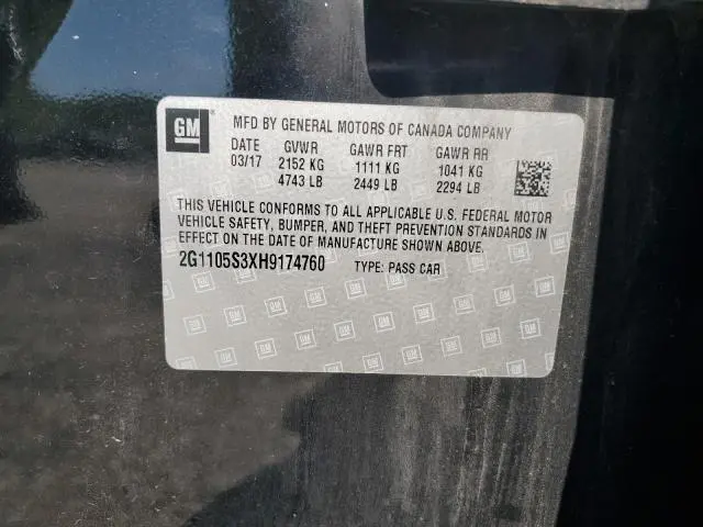 2017 CHEVROLET IMPALA LT  