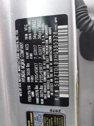 2017 HYUNDAI SANTA FE SPORT   