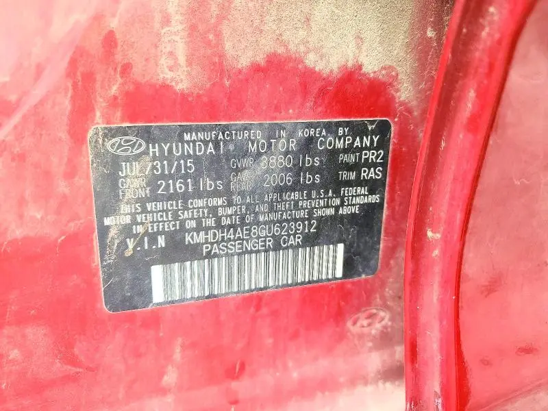 2016 HYUNDAI ELANTRA SE  