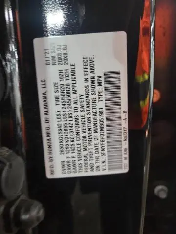 2021 HONDA PILOT ELITE  