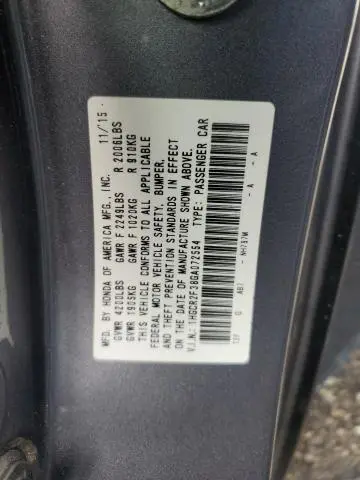 2016 HONDA ACCORD LX  
