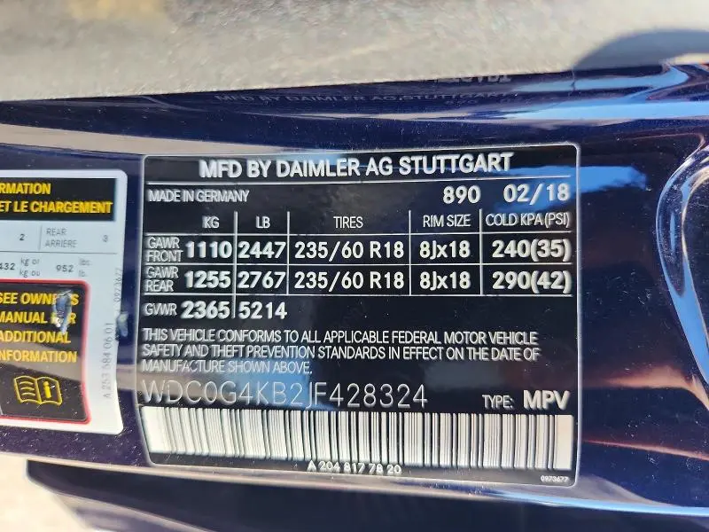 2018 MERCEDES-BENZ GLC 300 4MATIC  
