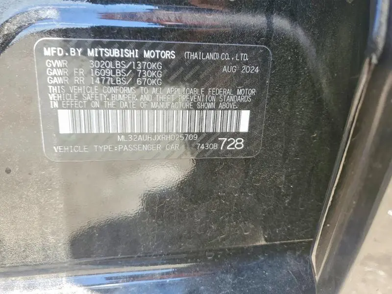 2024 MITSUBISHI MIRAGE ES  