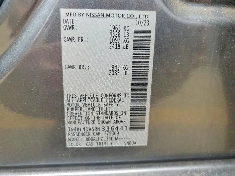 2024 NISSAN ALTIMA SV  