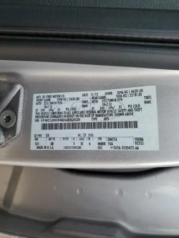 2013 FORD ESCAPE SEL  