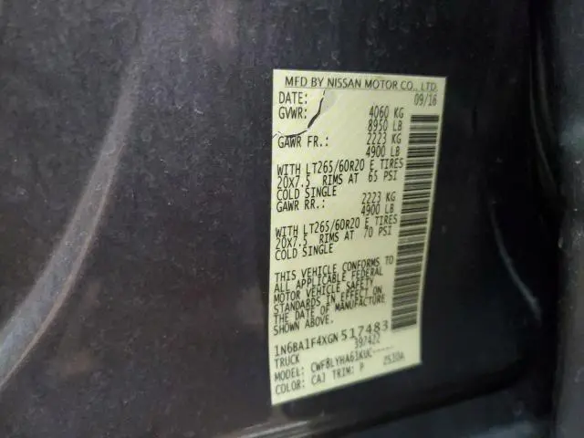 2016 NISSAN TITAN XD SL  