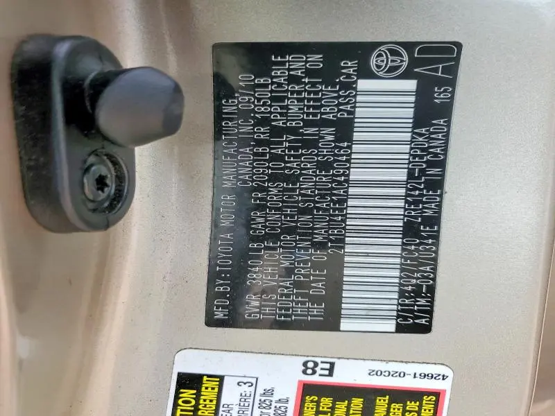 2010 TOYOTA COROLLA LE  