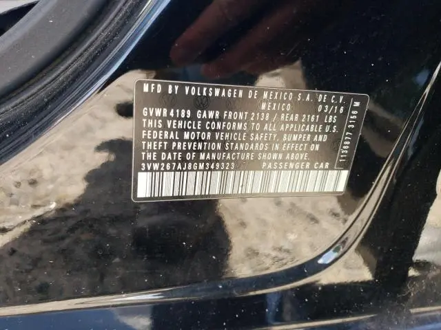 2016 VOLKSWAGEN JETTA S  