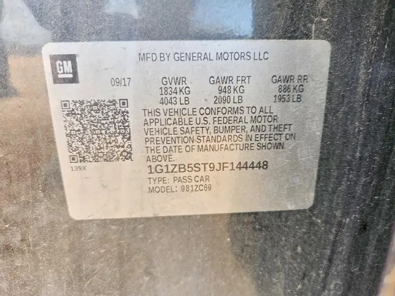 2018 CHEVROLET MALIBU LS  