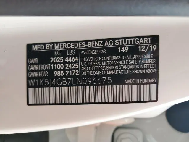 2020 MERCEDES-BENZ CLA 250  