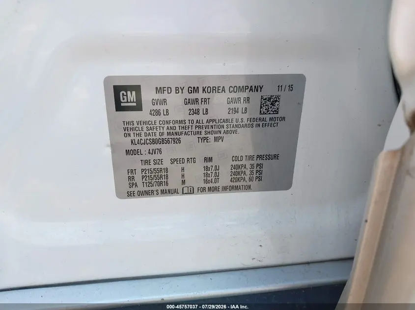 2016 BUICK ENCORE LEATHER