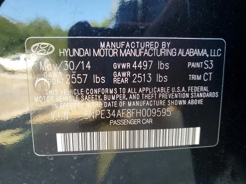 2015 HYUNDAI SONATA LIMITED  