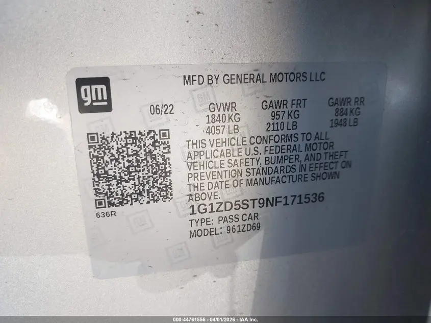2022 CHEVROLET MALIBU FWD LT