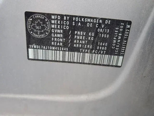 2013 VOLKSWAGEN JETTA TDI  