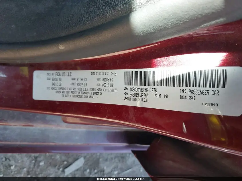 2015 CHRYSLER 200 LIMITED