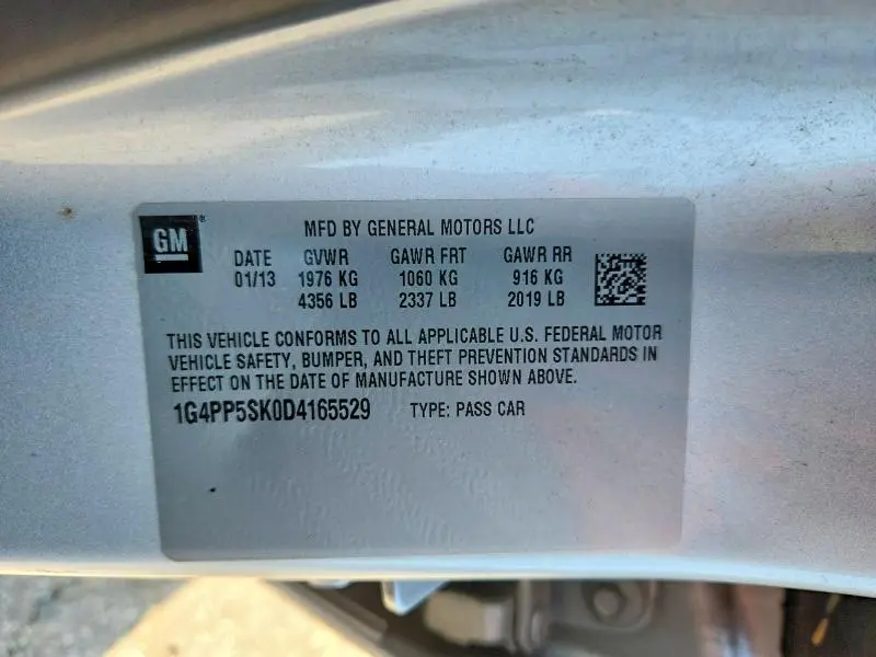 2013 BUICK VERANO   