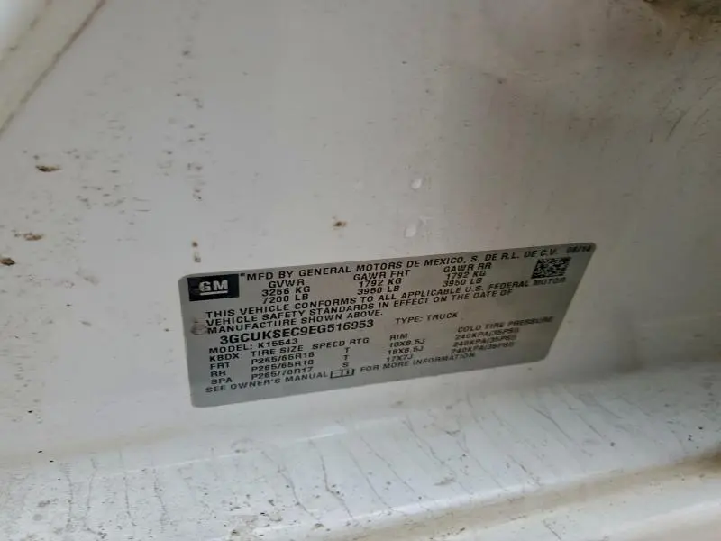 2014 CHEVROLET SILVERADO K1500 LTZ  