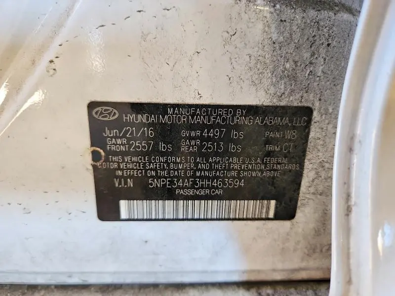 2017 HYUNDAI SONATA SPORT  