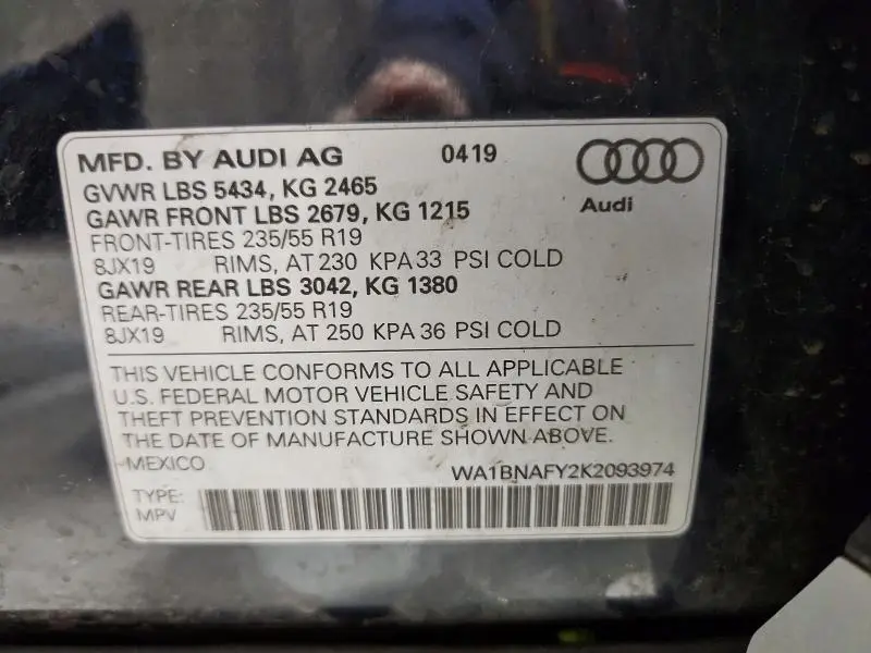 2019 AUDI Q5 PREMIUM PLUS  