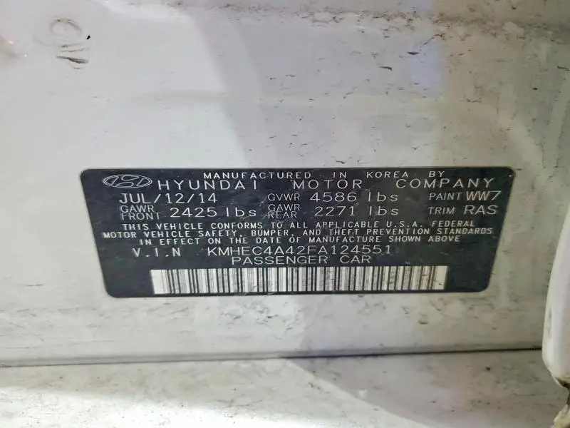 2015 HYUNDAI SONATA HYBRID  