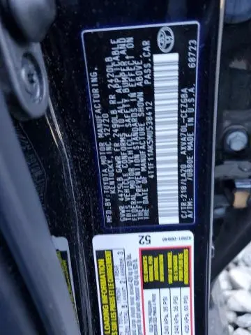 2021 TOYOTA CAMRY XLE  