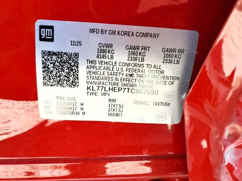 2026 CHEVROLET TRAX 1LT  
