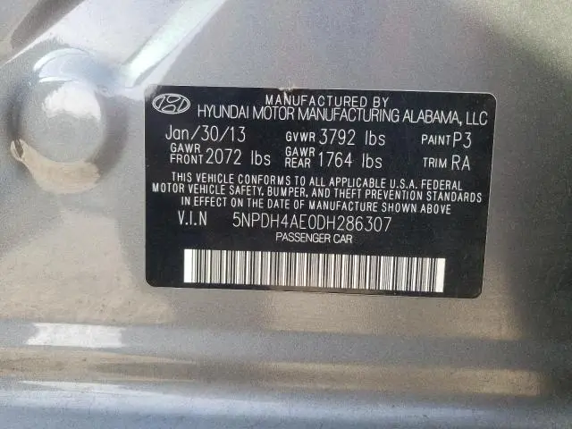 2013 HYUNDAI ELANTRA GLS