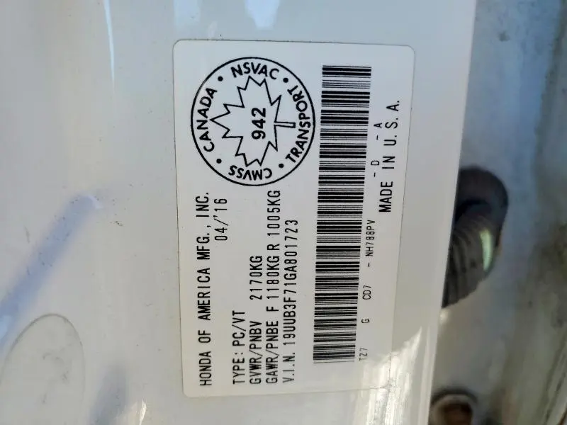 2016 ACURA TLX ADVANCE  