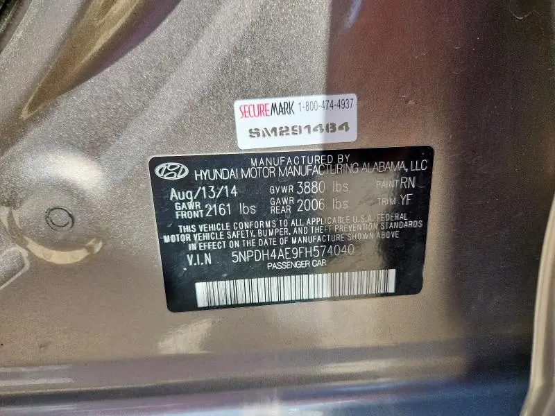 2015 HYUNDAI ELANTRA SE  
